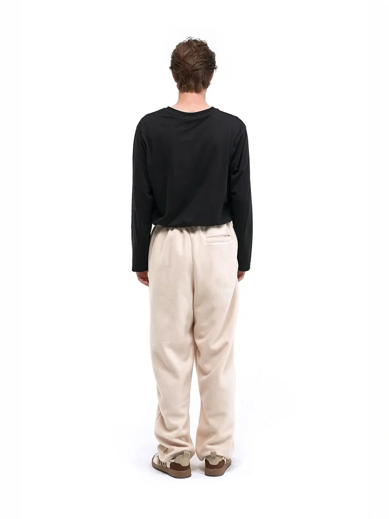 Giesto Beige Natural GIESTO Men's Relaxed Fit Wide Leg Pull-On Pants for Men | Best Price UAE